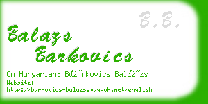 balazs barkovics business card
